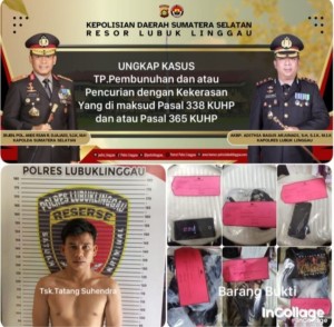 Tim Macan Sat Reskrim Polres Lubuklinggau Berhasil Menangkap Tatang Suhendra Pelaku Pembunuhan.