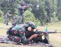 Asah Kemampuan, Prajurit Kodim 1204/Sanggau Gelar Latihan Menembak Senapan dan Pistol