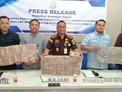 Kejari Banyuasin Pulihkan Keuangan Negara Rp2,5 Miliar