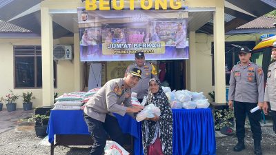 Polres Nagan Raya Gelar Kegiatan Jumat Berkah, Wujud Kepedulian Polri kepada Sesama