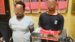 Polsek Baktiya Barat Tangkap Dua Pria Pengedar Sabu di Gubuk Tambak Ikan