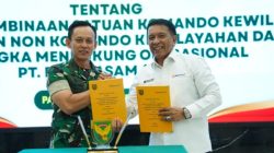 PT Bukit Asam Sepakati Kerja Sama Kesejahteraan Masyarakat Bersama TNI